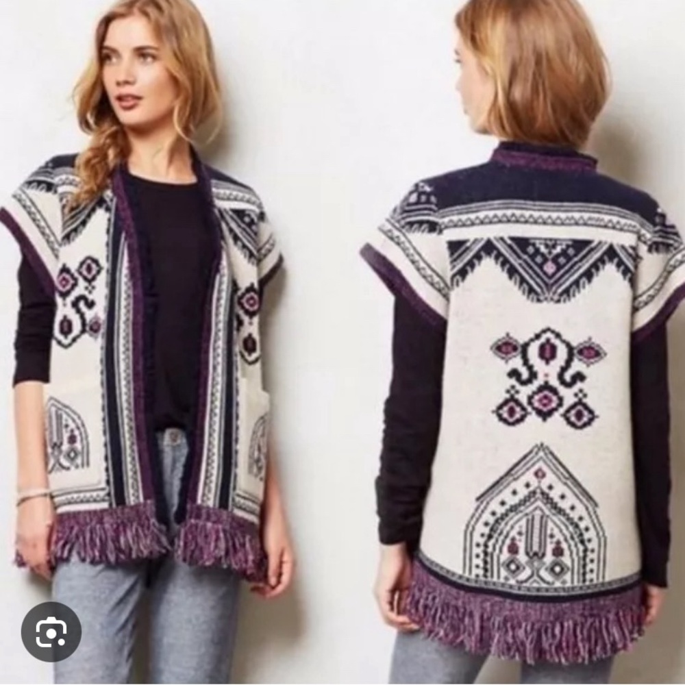 Anthropologie Angel of the North Sweater Vest